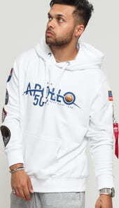 Alpha Industries Apollo 50 Patch Hoody bílá L