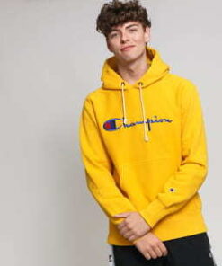 Champion Reverse Weave Hooded tmavě žlutá XL