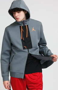 Jordan M J Air Fleece FZ tmavě šedá XXL