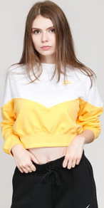 Nike W NSW Heritage Crew Fleece žlutá / bílá L